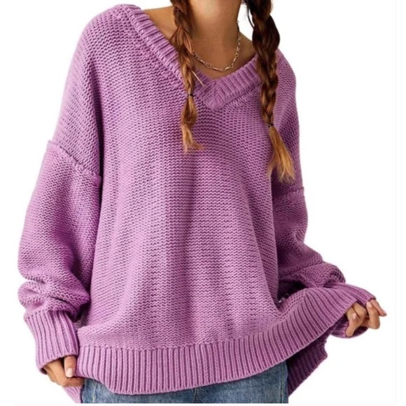 Free People Alli V-Neck Sweater - Picture 2 of 13